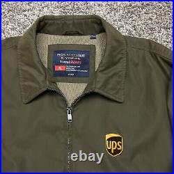 UPS Uniform Jacket Full Zip Windbreaker Dark Brown XL