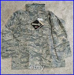 USAF Gore Tex Parka APECS ABU Military Tiger Stripe Digital Camo Jacket Med New