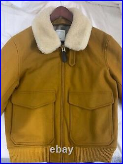 Used Sandro Paris Shearling Collar Aviator Jacket (Good Condition)