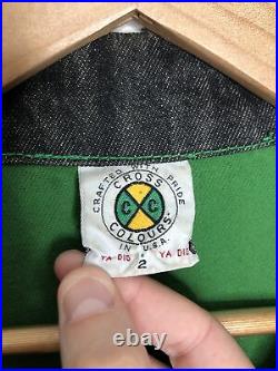 VTG 90s Cross Colours Color Blocking Denim Jacket Made in USA Sz XL / 2 Dig It