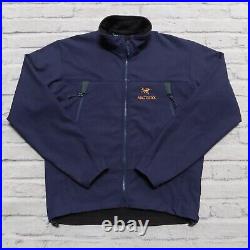 Vintage 00s Arc'teryx Soft Shell Logo Jacket Size L Navy Blue