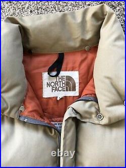 Vintage 70s 80s The North Face Brown Label Down Puffer Parka Jacket Medium