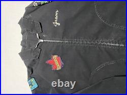 Vintage 80s Jacket Mens Full Zip Chain Stitch 21x23 AL1