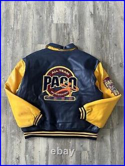 Vintage 90s Y2K Paco Sport 1989 Varsity Leather Jacket Sz XL VTG RARE GRAIL