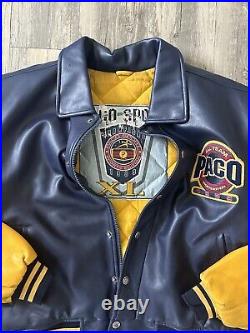 Vintage 90s Y2K Paco Sport 1989 Varsity Leather Jacket Sz XL VTG RARE GRAIL