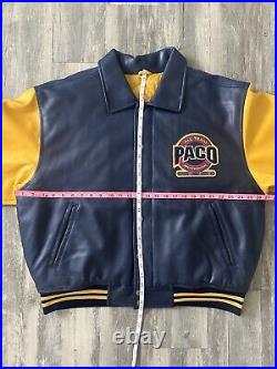 Vintage 90s Y2K Paco Sport 1989 Varsity Leather Jacket Sz XL VTG RARE GRAIL