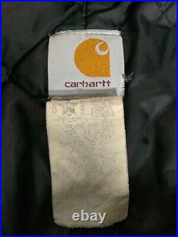 Vintage Carhartt Quilted Workwear Jacket Large Blue Soft Shell