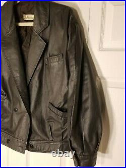 Vintage Christian Dior Tricots Et Coordonnes Leather Jacket. (Women Size 46)
