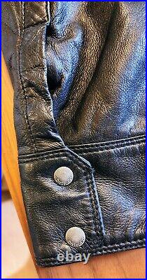 Vintage Diesel Leather Jacket Black Size XL Retail $795