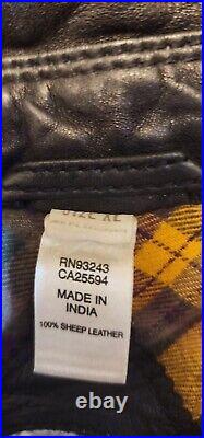 Vintage Diesel Leather Jacket Black Size XL Retail $795
