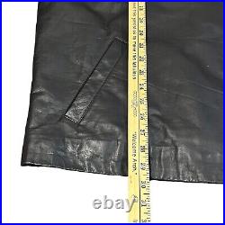 Vintage GAP Men's Black Leather Jacket Sz XXL Quilted Lining Heavy Leather NICE