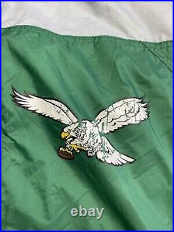 Vintage Philadelphia Eagles Jacket Mens Extra Large NFL Apex Embroidered 1980s
