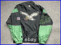 Vintage Philadelphia Eagles Jacket Mens Large NFL Starter Embroidered 1980s