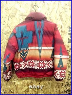 Vintage Polo Ralph Lauren Southwest Navajo Aztec Down Puffer Jacket Medium #5629