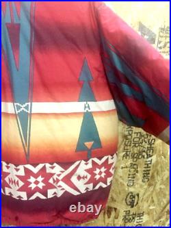 Vintage Polo Ralph Lauren Southwest Navajo Aztec Down Puffer Jacket Medium #5629