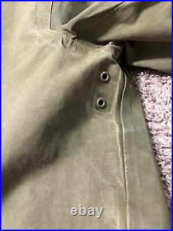 Vintage WWII WW2 US Navy USN Naval Clothing Deck Mens Jacket Hoodie Size M