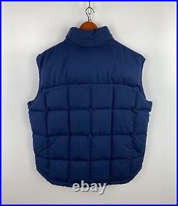 Vintage Y2K Nike Puffer Vest Small Swoosh Embroidery Logo Navy Size 2XL