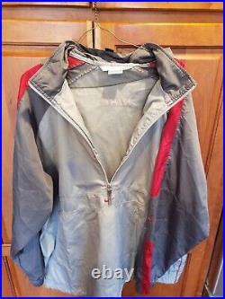 Vtg 90's NIKE 1/2 Zip Windbreaker Pullover Spellout Colorblock L Silver Tag