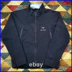 Vtg Arcteryx Softshell Polartec Jacket Black Gamma Outdoor Mountain XL 90s