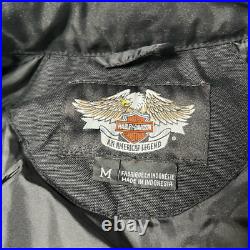 Vtg Harley Davidson Soft shell jacket Biker Motorcycle Black FXRG zip up coat