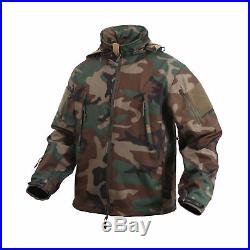 Waterproof Jacket Woodland Camo Special Ops Soft Shell 9906 Rothco