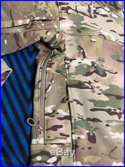Wild Things Tactical Multicam Grid Fleece Lined Soft Shell Jacket S. O. SOCOM CAG