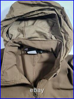 Wild Things Tactical Soft Shell Jacket Full Zip Hood Coyote Brown Size Medium