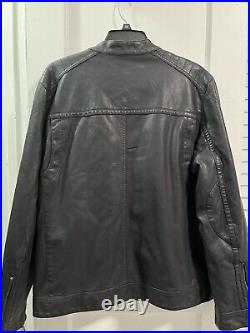 Wilsons Leather Jacket Mens M Black Full Zip