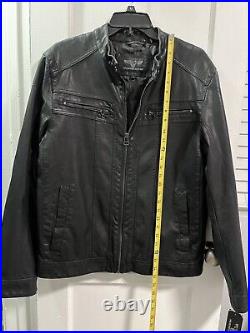 Wilsons Leather Jacket Mens M Black Full Zip