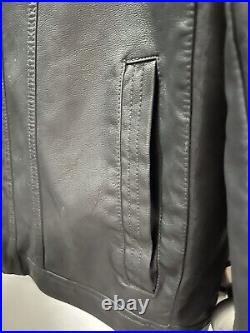 Wilsons Leather Jacket Mens M Black Full Zip