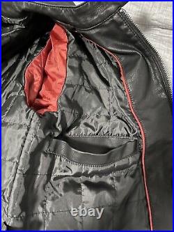 Wilsons Leather Jacket Mens M Black Full Zip