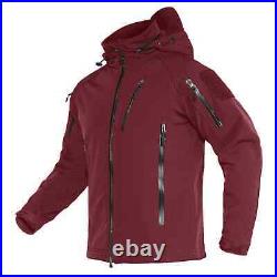 Windproof Winter Fleece Lining Hooded Jacket Waterproof Softshell Jacket Coat