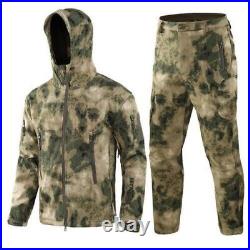 Winter Tactical Waterproof Softshell Jacket Set SharkSkin Camouflage Windbreaker