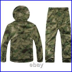 Winter Tactical Waterproof Softshell Jacket Set SharkSkin Camouflage Windbreaker