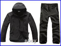 Winter Tactical Waterproof Softshell Jacket Set SharkSkin Camouflage Windbreaker