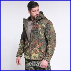 Winter Tactical Waterproof Softshell Jacket Set SharkSkin Camouflage Windbreaker