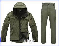 Winter Tactical Waterproof Softshell Jacket Set SharkSkin Camouflage Windbreaker