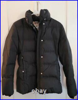 Womens Burberry Short Puffer jacket With Removable (Missing) Hood Small Black