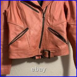 Womens Harley Davidson Pink Label Leather Riding Jacket SMALL