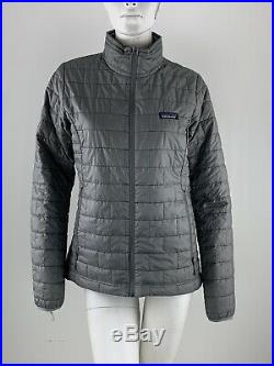 Womens Patagonia Nano Puff Jacket Coat Gray Size Medium M $199