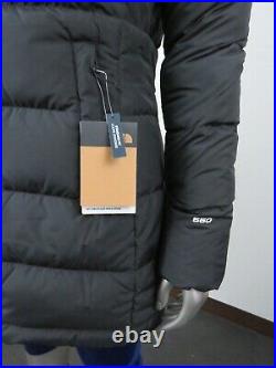 Womens The North Face Gotham Mid Parka 550-Down Winter Jacket Hooded Black
