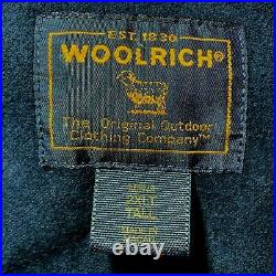 Woolrich Stag Shirt Jacket Shacket 2XLT Chamois Cotton Soft Touch Pockets Navy