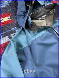 XL vintage 2000s navy and blue Arcteryx Soft shell jacket Coat Flaw Hooded