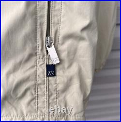 Zegna Sport Featherweight Foldaway Jacket Mens Large Beige Full Zip NO SIZE TAG